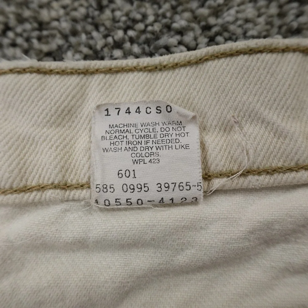 VTG Levis Jeans Mens 36X30 Beige Denim 550 Relaxed Tapered Orange Tab 90s‎ USA